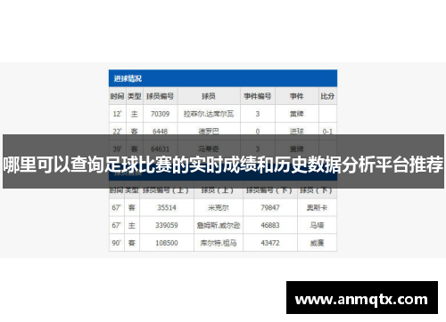 哪里可以查询足球比赛的实时成绩和历史数据分析平台推荐